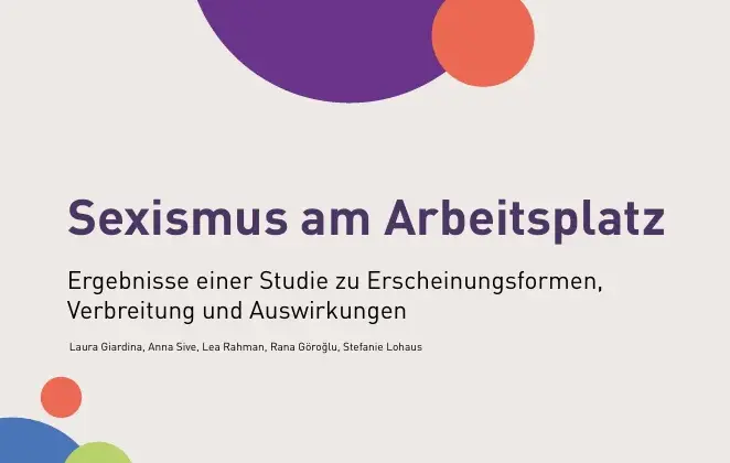 Einladung zur Vorstellung der Studie „Sexismus am Arbeitsplatz“