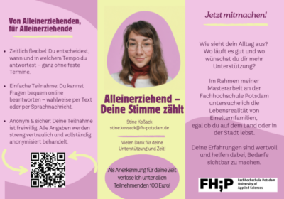 Alleinerziehend – deine Stimme zählt.